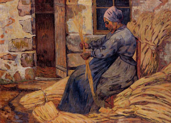 Basket Maker Damiette 1884 - Armand Guillaumin reproduction oil painting