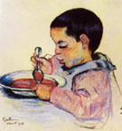 Child Eating Soup - Armand Guillaumin reproduction oil painting