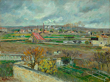 Landscape Ile de France Front - Armand Guillaumin reproduction oil painting