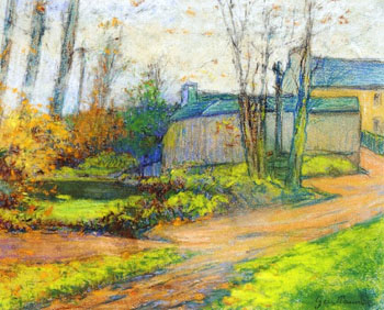 Landscape with Small Houses - Armand Guillaumin reproduction oil painting