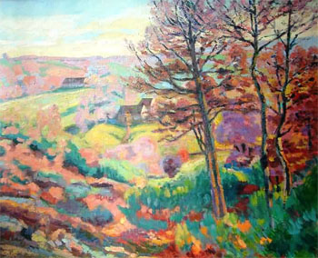 Landscape with Tree - Armand Guillaumin reproduction oil painting