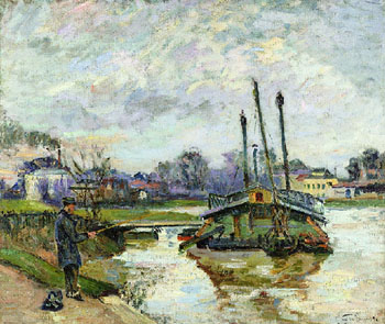 Laundry Boat at Charenton c1880 - Armand Guillaumin reproduction oil painting