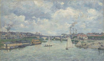 Le Port de Charenton 1878 - Armand Guillaumin reproduction oil painting