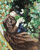 Madame Guillaumin Sitting in a Garden 1890 - Armand Guillaumin reproduction oil painting