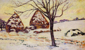 Palaiseau Snow Effect 1883 - Armand Guillaumin reproduction oil painting