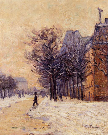 Passers by in Paris in Winter 1888 - Armand Guillaumin reproduction oil painting
