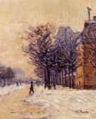 Passers by in Paris in Winter 1888 - Armand Guillaumin reproduction oil painting