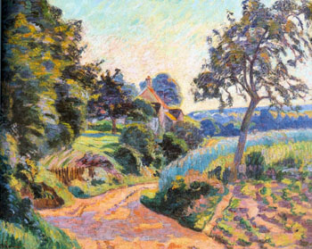 Paysage de Ile de France 1888 - Armand Guillaumin reproduction oil painting