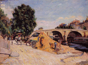 Pont Marie From the Quai dAnjou 1883 - Armand Guillaumin reproduction oil painting