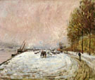 Quai Saint Bernard in the Snow 1882 - Armand Guillaumin reproduction oil painting