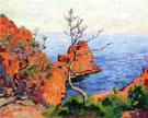 Rocks at Trayas 1915 - Armand Guillaumin reproduction oil painting