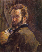 Self Portrait with Easel 1878 - Armand Guillaumin reproduction oil painting