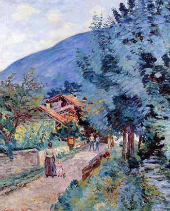 Shaded Road Pontchara - Armand Guillaumin reproduction oil painting