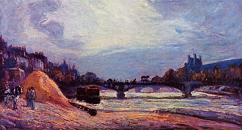 The Pont des Arts 1878 - Armand Guillaumin reproduction oil painting