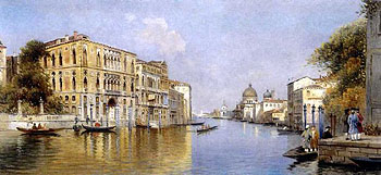 Canal Grande Venecia - Antonio Maria De Reyna Manescau reproduction oil painting
