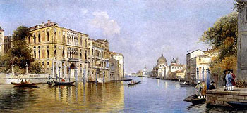Canal Grande Venecia - Antonio Maria De Reyna Manescau reproduction oil painting