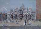 Plaza de San Marcos Venecia - Antonio Maria De Reyna Manescau reproduction oil painting