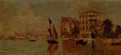 Venetian Canal - Antonio Maria De Reyna Manescau reproduction oil painting