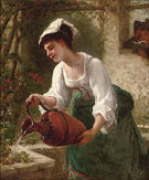 Watering The Summer Blooms - Bernardo Amiconi reproduction oil painting