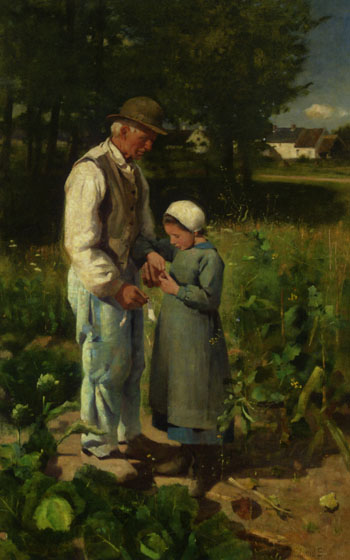 In the Fields 1882 - Edward Stott reproduction oil painting