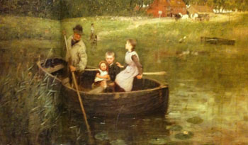 The Ferry 1887 - Edward Stott reproduction oil painting