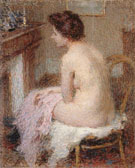 Femme Se Chauffant - Ernest Joseph Laurent reproduction oil painting