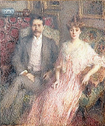 Monsieur et Madame Paul Jamot 1907 - Ernest Joseph Laurent reproduction oil painting