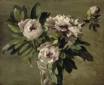 Pivoines Blanches c1859 - Ernest Joseph Laurent reproduction oil painting