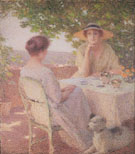 Two Woman on the Terrace 1922 - Ernest Joseph Laurent reproduction oil painting