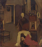 Im Atelier 1919 - Hans Looschen reproduction oil painting
