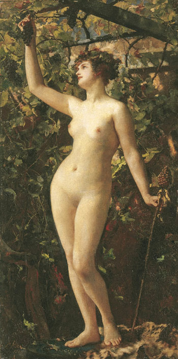 A Bacchante - Henrietta Rae reproduction oil painting
