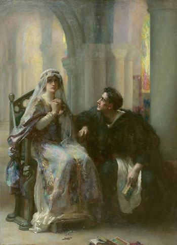 Ellen Terry and Henry Irving in Abelard and Heloise - Henrietta Rae reproduction oil painting