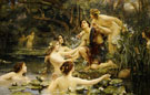 Hylas and the Water Nymphs - Henrietta Rae reproduction oil painting