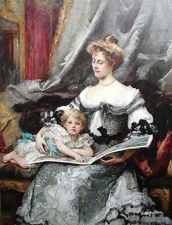 Item of the Month - Henrietta Rae reproduction oil painting