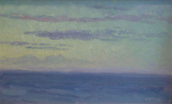 Evening over the Water c1900 - Henry Bouvet reproduction oil painting