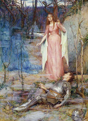 La Belle Dame Sans Merci 1903 - Henry Meynell Rheam reproduction oil painting