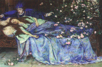 Sleeping Beauty - Henry Meynell Rheam reproduction oil painting