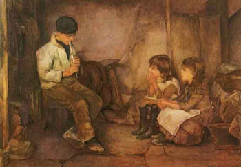 The Music Lesson - Henry Meynell Rheam reproduction oil painting