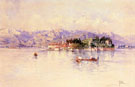 Boating on Lago Maggiore Isola Bella Beyond - Paolo Sala reproduction oil painting