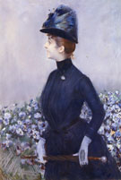 La Femme Aux Fleurs - Paul Cesar Helleu reproduction oil painting