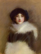 Mademoiselle Vaughan c1905 - Paul Cesar Helleu reproduction oil painting