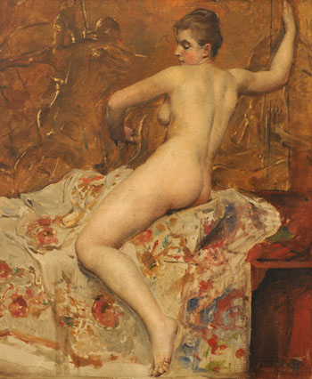 Female Nude - Paul Jean Gervais reproduction oil painting