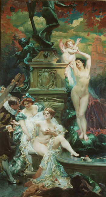La Fontaine De Jouvence - Paul Jean Gervais reproduction oil painting