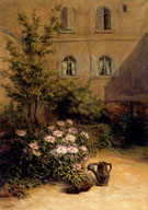 A Corner of The Garden 1938 - Remy E Landeau reproduction oil painting