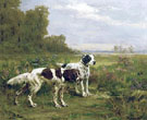 Two Englsih Setters 1906 - Percival Leonard Rosseau reproduction oil painting