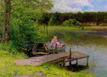 Sommertag Bei Handekehle Grunewald 1896 - Richard Hermann Eschke reproduction oil painting