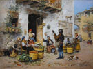 A Market Scene in Rome - Vicente March Y Marco