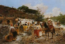 Lavanderas Washerwomen - Vicente March Y Marco reproduction oil painting