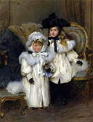 Dorothy and Irene Falkiner - Walter Frederick Osborne reproduction oil painting