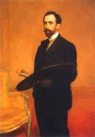 Autoportret A 1898 - Teodor Axentowicz reproduction oil painting